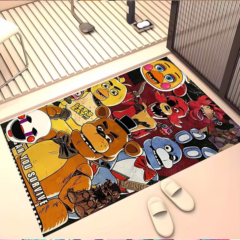 Five Nights at Freddy's Print Vloerkleed, Wasbaar Vloerkleed, Voor Entree Slaapzaal Wasruimte Kantoor Studiekamer, Woondecoratie Verjaardag Kerstcadeau