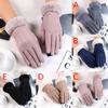 Women's Gloves In Autumn And Winter Windproof Warm Plus Velvet Gloves