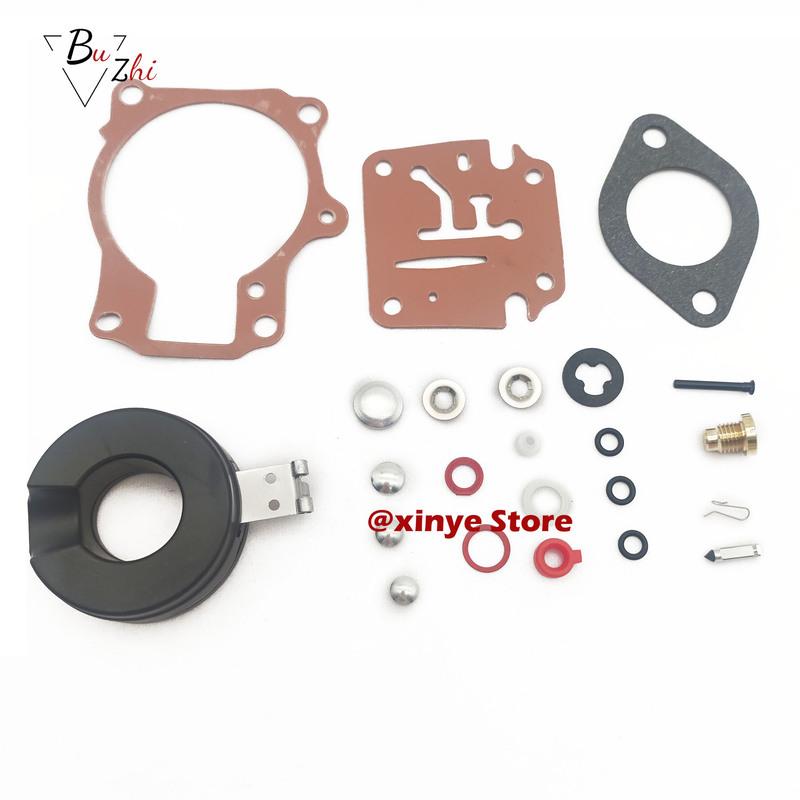 Carburetor Carb Rebuild Repair Kit Wiht Float for Johnson Evinrude 392061 396701 398729 18 20 25 28 30 40 45 48 50 60 70 75 HP