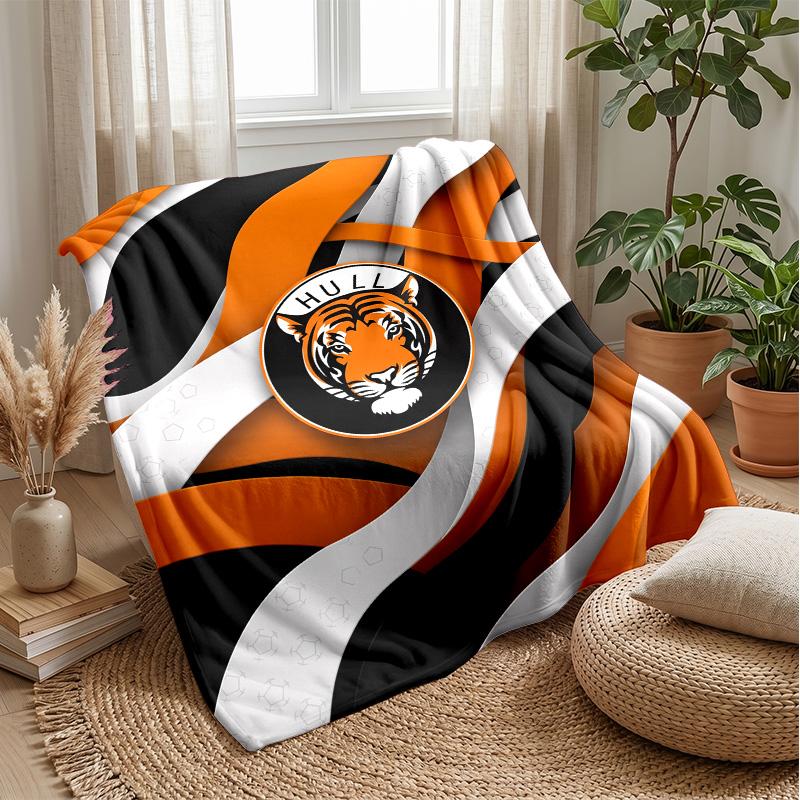 Hull City Football Print Flannel Blanket, Soft Warm Lightweight Throw Blanket for Sofa Bed Camping