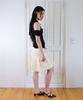 Lujeuseullibobeo Lace Stripe Trace Skirt *Cream