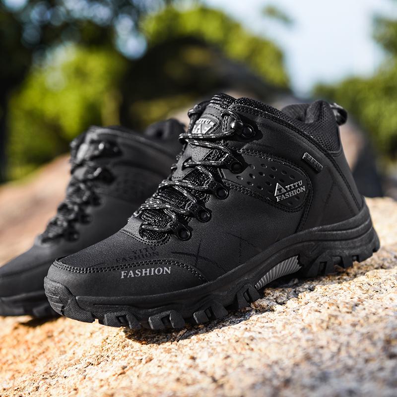 Men's Hiking Climbing Shoes Professional Waterproof Hiking Boots Large Size Shoes Non-slip Snow Boots