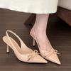 Fashion New Summer Slip On High Heel Women Sandals Fashion Butterfly-knot Singbacks Pumps Stripper Party Female Sandals Zapatos Mujer