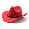 Ethnic Style Western Cowboy Hat Woolen Felt Hat Men'S And Women'S Style Top Hat Outdoor Riding Hat