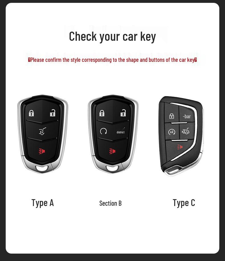 Cadillac CT5/CT4/Lyriq/XT4/XT5/XT6 Key Cover, Cross-Border Use Compatible
