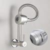Black Wall Mounted Faucet Single Cold Water Tap 360 Rotating Spout Washing Faucet Folding Neck Bathroom Kitchen Tap
