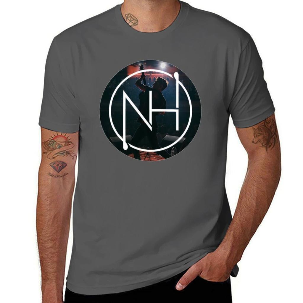 Niall Silhouet Logo 3 T-shirt Eenvoudig Effen Kleur Ronde Hals T-shirt