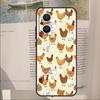 Chicken Pattern Cover For OPPO Reno 7 8 Lite 11F 12F 13F 14F 10 11 12 13 14 Pro OPPO Find X6 X8 X9 Pro Case