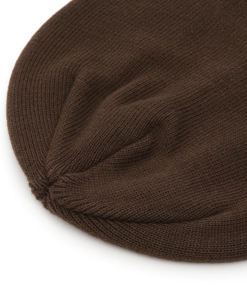 Eondeokeonteulol All-Season Cotton Slim Fit Thin Knit Logo Embroidery Beanie Solid Unisex Beanie Hat Beanie / Uc / No Cuff / Brown