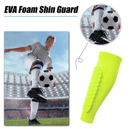 Fußball-Schienbeinschoner, Wadenkompressionsmanschette mit Wabenpolstern, Beinschutz, Schienbeinschoner für Kinder und Erwachsene, Fußball, Sport