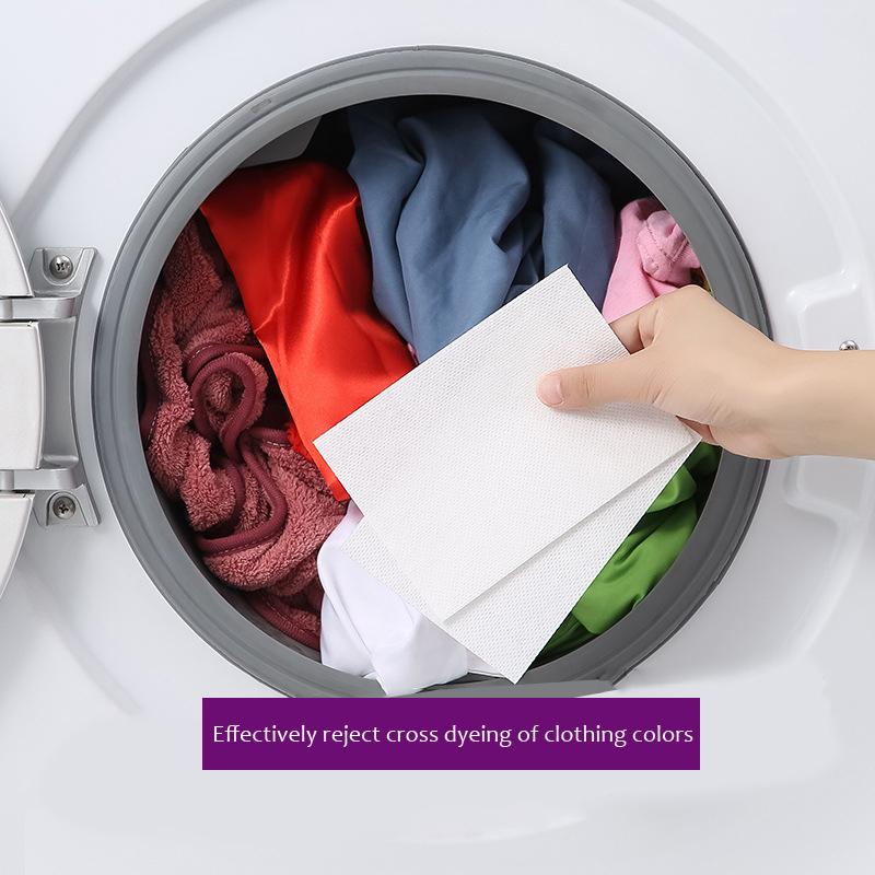 50 buc/sac tablete de rufe hârtie de rufe anti-pătare foi de haine anti-șir amestecarea culorilor absorbția accesorii de spălare