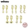 New 925 Sterling Silver Starburst Butterfly Studs Earrings Simple Plated Gold Earrings For Women Fashion Silver Jewelry