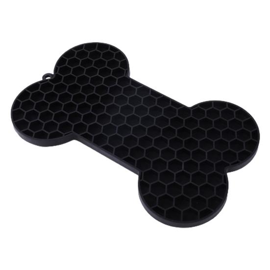 Pet Slow Feeder Lick Mat Ulga w kształcie kości Ulga w niepokoju Food Grade Elastyczny pies Anti-choking Pet Supplies