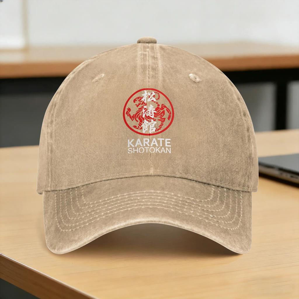 Shotokan Symbol And Kanji Baseball Cap Sun Tennis Skate Hot Sale Washed Trucker Hat Unisex Unisex Fashion Custom DIY Snapback Cap