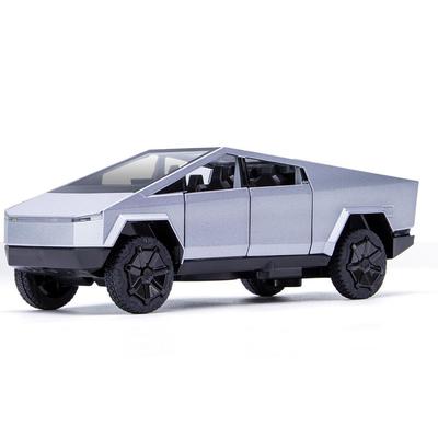 Modelo de Coche de Juguete Regalo para Niños, Modelo de Vehículo Todoterreno Tesla Cybertruck de Aleación Fundida a Presión 1/32, Sonido y Luz de Simulación, Adorno