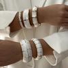 Vintage Punk Dripping Oil Enamel Bangles Black/White Metal Geometric Bangles Wide Chunky Cuff Bracelets Party Aesthetic Jewelry
