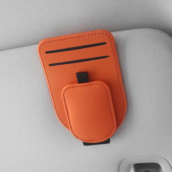 Magnetischer Brillenclip für das Auto, Sonnenbrillenhalter für den Sonnenschutz, Fahrsonnenbrillenclip mit Kartenhalter für Auto-Innenzubehör