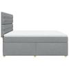 Box Spring Bed with Mattress Light Grey 180 X 200 Cm Fabric
