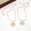 Náhrdelník s přívěskem Spirální slunce z titanové oceli Vintage náhrdelník Bohemian Sun Charm Náhrdelník na ples Narozeninový šperk pro ni
