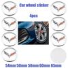 4pcs New 54mm 50mm 60mm 56mm 65mm Car Wheel Emblem Sticker Wheel Center Hub Cap Auto Rim Refit Badge Covers Sticker Accessories
