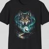 Wolf Moon Shirt, Howling Wolf T Shirt, Aurora Wolf Shirt, Northern Lights Wolf Tee, Night Forest Animal Shirt, Wildlife Lover Tee Gift