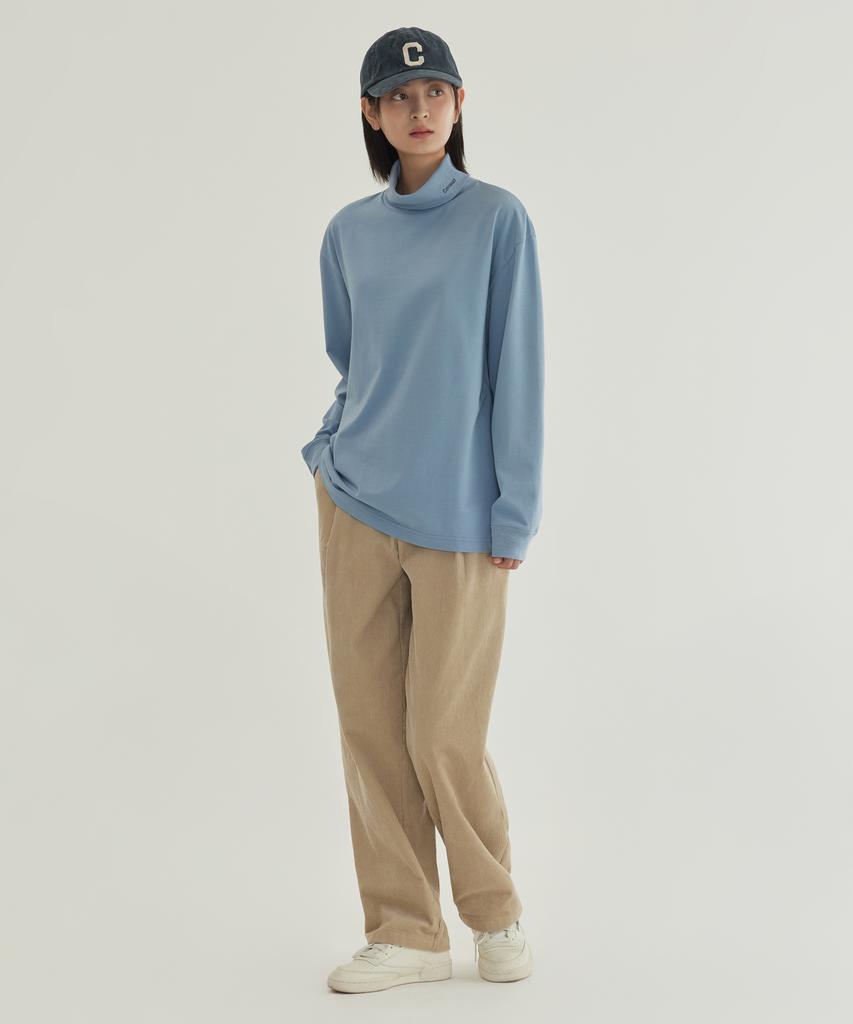 COVERNAT Sorona Layered Turtleneck Long Sleeve Dusty Blue
