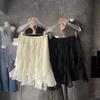 Skirts for Women Vintage Casual Skirts Solid Lace Asymmetrical High Waist Sweet Mini Spring Summer Skirts