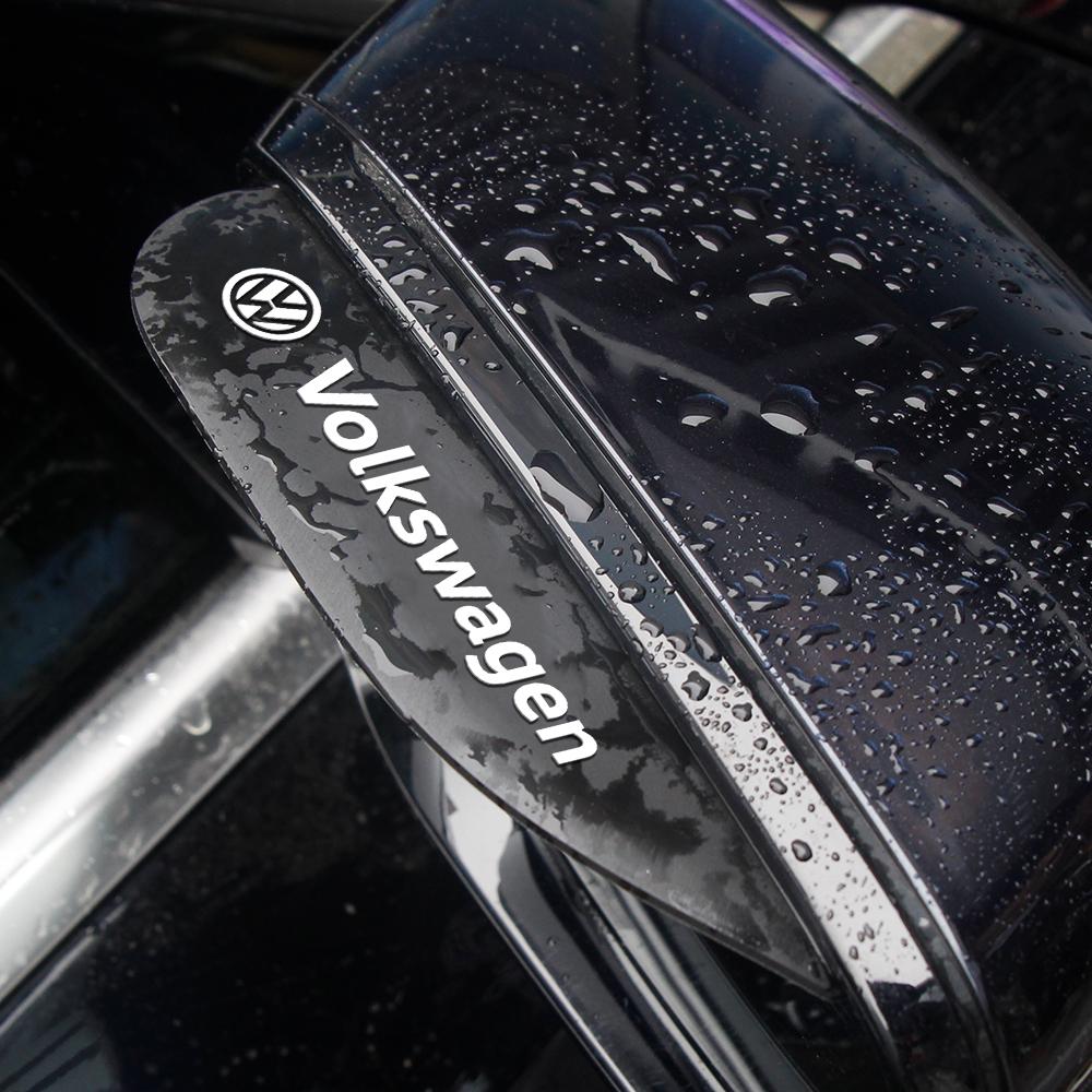 2Pcs Car Rearview Mirror Silicone Rain Eyebrow Water Proof Universal Auto Rear View Side Shield For VW Polo Tiguan Passat Golf Ze5