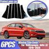 For VW Volkswagen Jetta A7  Accessories GLI ~2024 6PCS Window Trim Covers B C Pillar Center Column Stickers Accessories