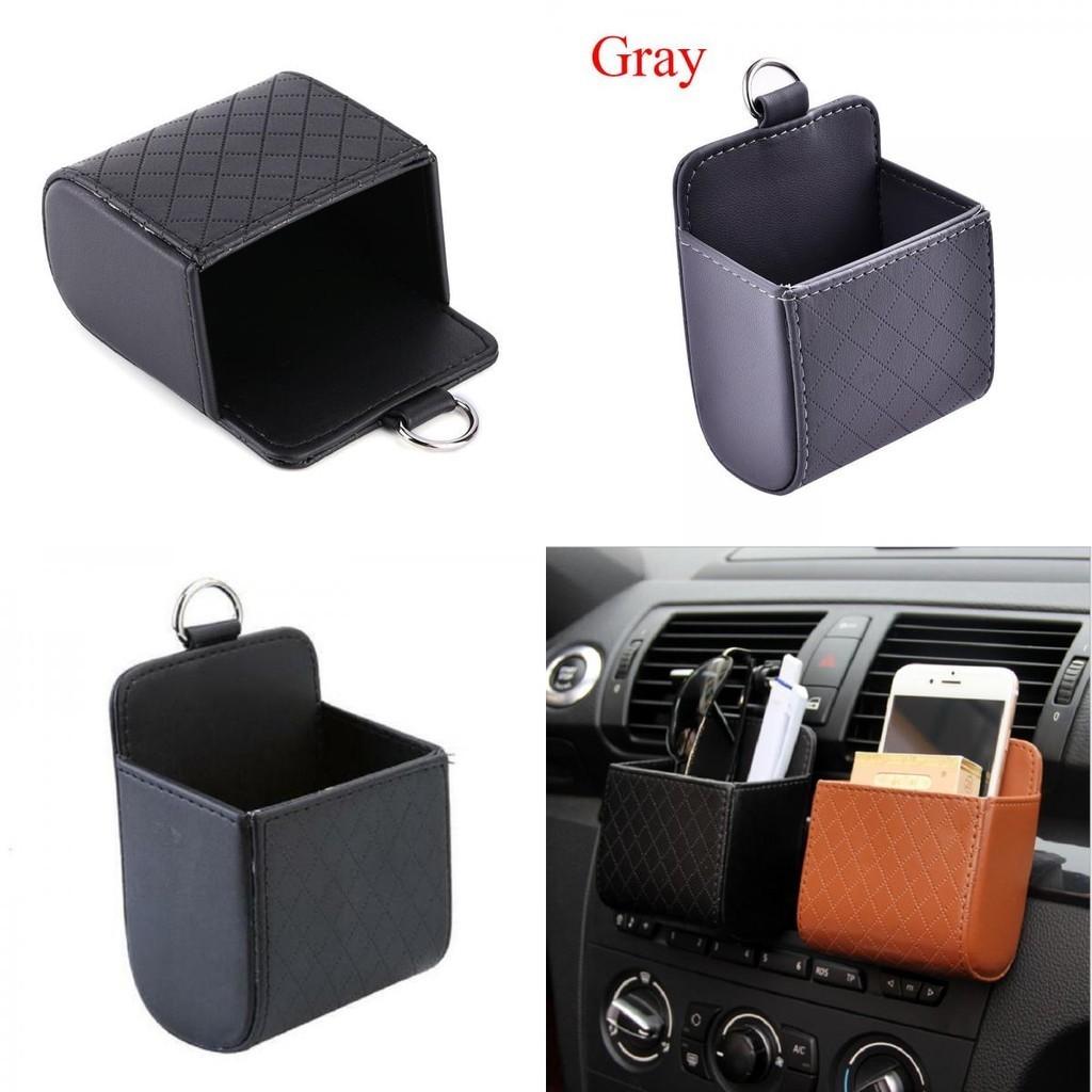 Leder Auto Lüftungsschlitz Aufbewahrungstasche Kreativ Cartoon Multifunktional Telefon Münz Organizer Box
