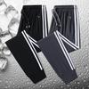 Summer New Loose Plus Fat Three Stripes Ice Silk Pants for Men and Women Thin Elastic Quick Drying Sports Casual Pants