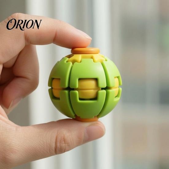 Stress Reduction Toy 3D Printed Press Spinning Ball, Anxiety Relief Fidget Spinner, Spinner Rotating Splicing Ball Desk for Kids Teens Adults