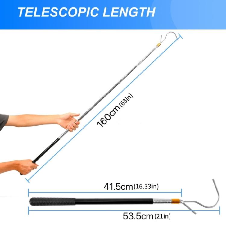 Easy To Use Telescopic Opener for Campers Camping Awning Opener Puller Reach Rod Extension from 21 To 63inch