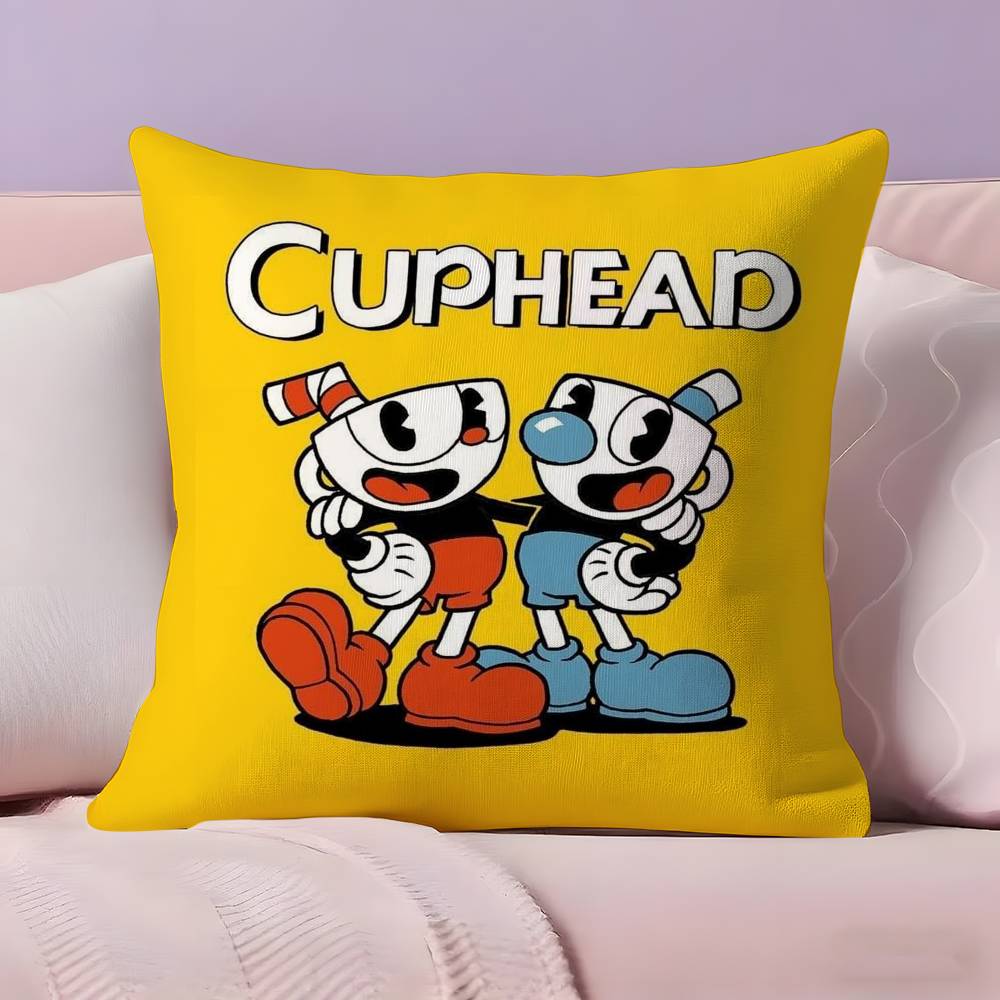 Classic Cute Game C-Cuphead Pillow Case  Ultra Soft Skin Friendly Fabric Cloud Like Comfort & Concealed Zipper