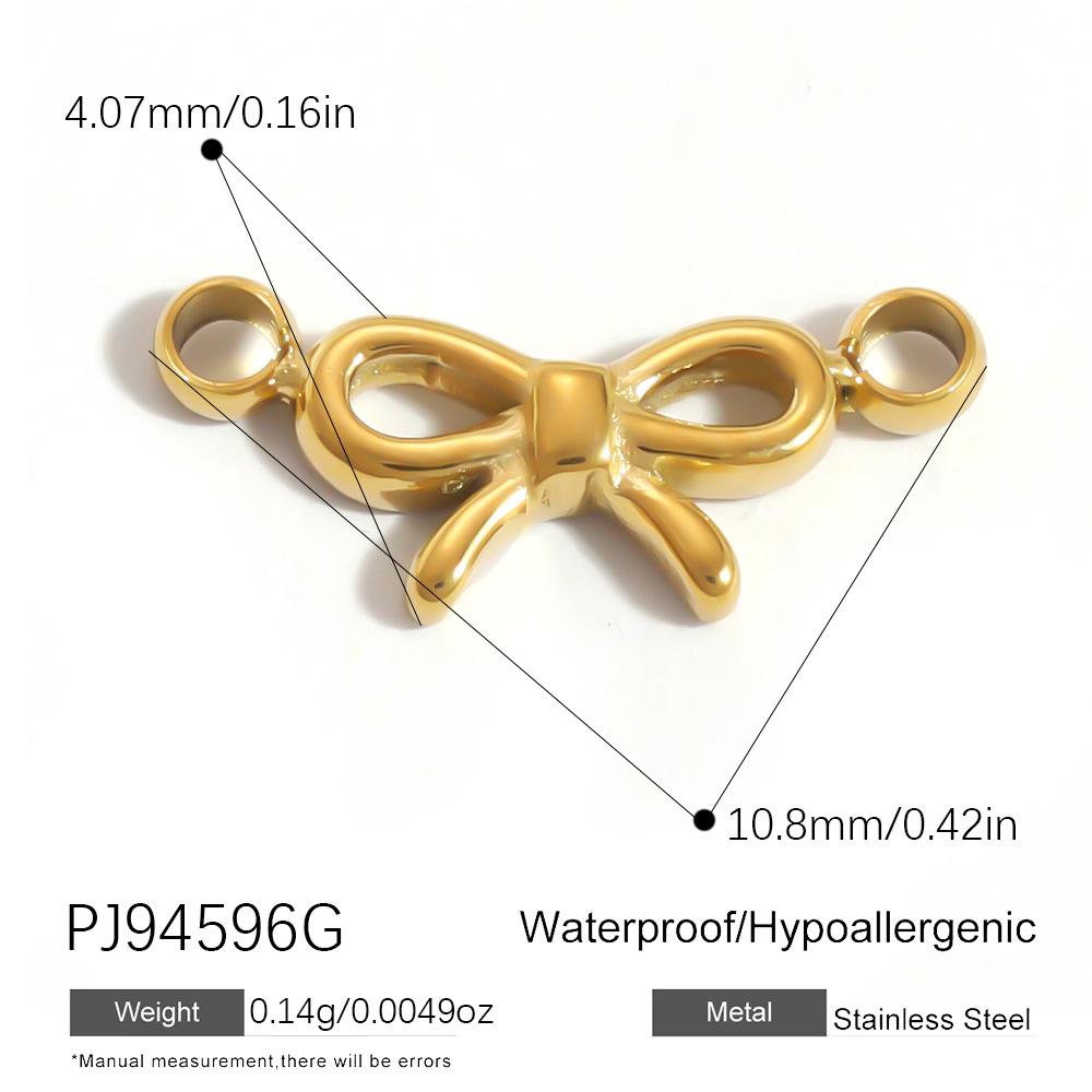 Waterproof Hypoallergenic DIY Jewelry 18K PVD Gold Plated Stainless Steel CZ Star Moon Heart Bow Charms Pendants Bulk