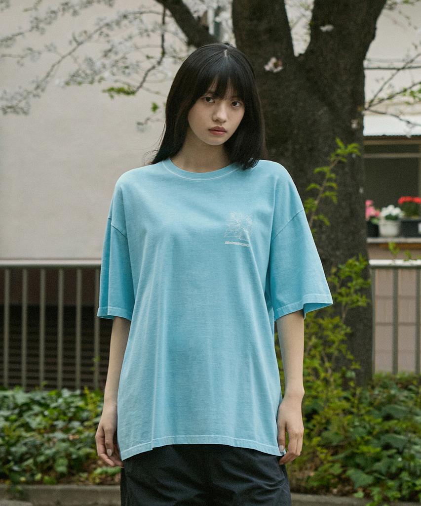MINIMALPROJECT Sunset Beach Oversized Short Sleeve T-Shirt Mst161 [Sky]