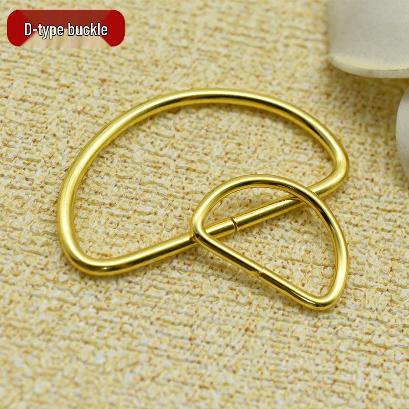 High-End Metal D-Ring Bag Accessories: Gold & Silver Thickened Chain Connector Buckle
