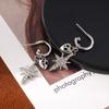 Shiny Zircon Eight-Star Earrings Unique Design Luxury Feel Personality  Versatile Jewelry Ear Decor