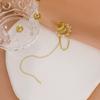 LATS Simple Punk Chain Ear Cuff for Women Clip on Earrings Gold Ear Cuff Non-Piercing Earring Trendy Jewelry Gift