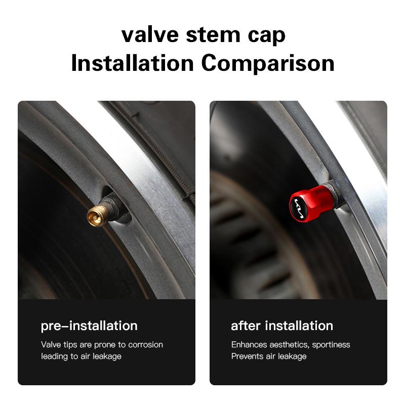 4Pcs Aluminum Alloy Car Tire Valve Cap Auto Wheel Accessories For KIA EV6 Stinger RIO Sorento Picanto Ceed Borrego Syros K4 K5 Snpwz70