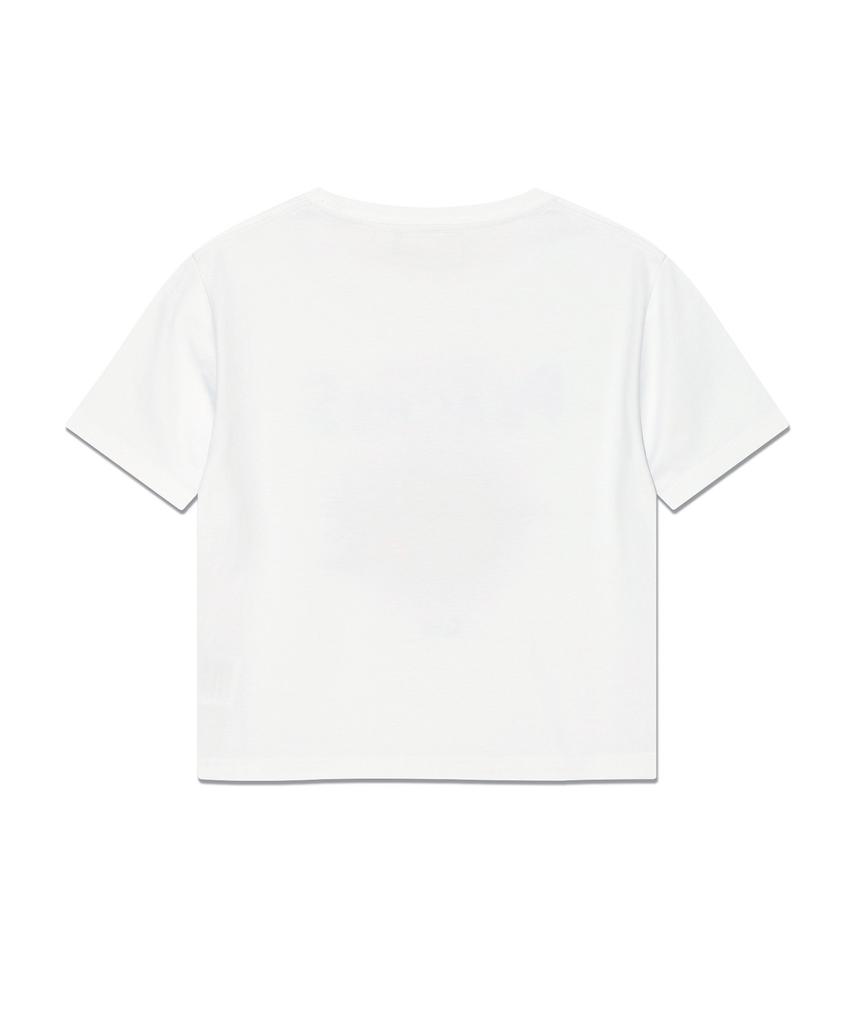 LEE Women'S Peaches Graphic Crop T-Shirt White