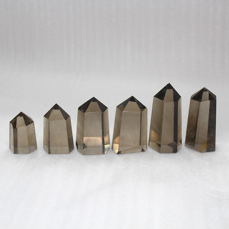 Exquisiter natürlicher rauchiger Citrin-Quarz-Obelisk Kristallstab Spitze Ideal für Wohndekoration und Heilgeschenk