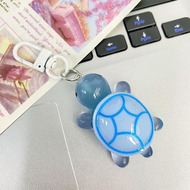 Sea Animal Glow In-The-Dark Color Turtle Keychain Cute Sweet Turtle Keyring Vintage Ins Bag Pendant Accessories Girlfriends