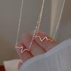Heartbeat Necklace Xia Female Niche Design Feeling Heartbeat Stainless Steel Clavicle Chain Simple Light Luxury