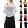 Shawl Wrap Sparkly Sequin Tulle Lace Woman Elastic