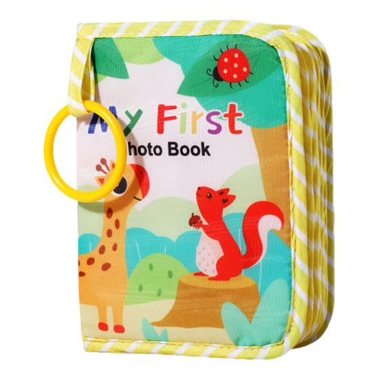 Album Fotografico per Bambini Libro della Memoria in Tessuto Scrapbook in Morbido Tessuto Giocattolo Sensoriale Interattivo per Neonato e Bambino Compleanno