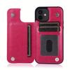 Phone Bag Wallet Phone Case With Card Holder, PU Leather Kickstand Card Slots Case, Double Magnetic Clasp And Durable Shockproof Cover, For IPhone