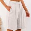 Shorts For Women Knee Length Dressy Wide Leg High Waisted Pull On Womens Linen Pants Summer Casual