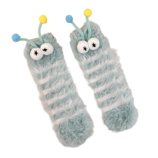 Funny Fuzzy Socks Cute Cartoon Fluffy Slipper Socks Women Men Warm Plush Crew Socks for Indoor Wear Sleep Holidays Birthdays Gift