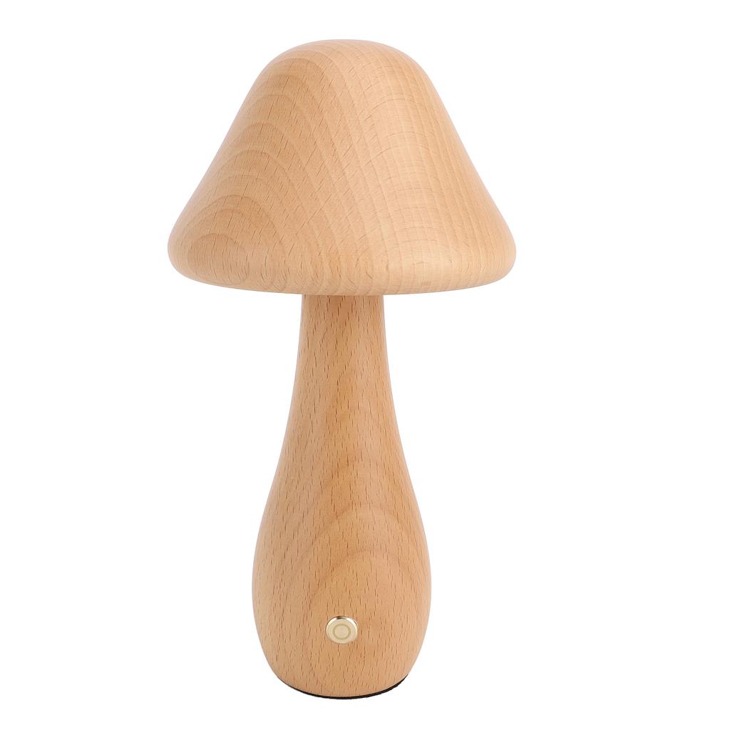 Wooden Mushroom Lamp 3000K 4000K 6000K Stepless Dimmable Touch Control 150 Degree Rotatable